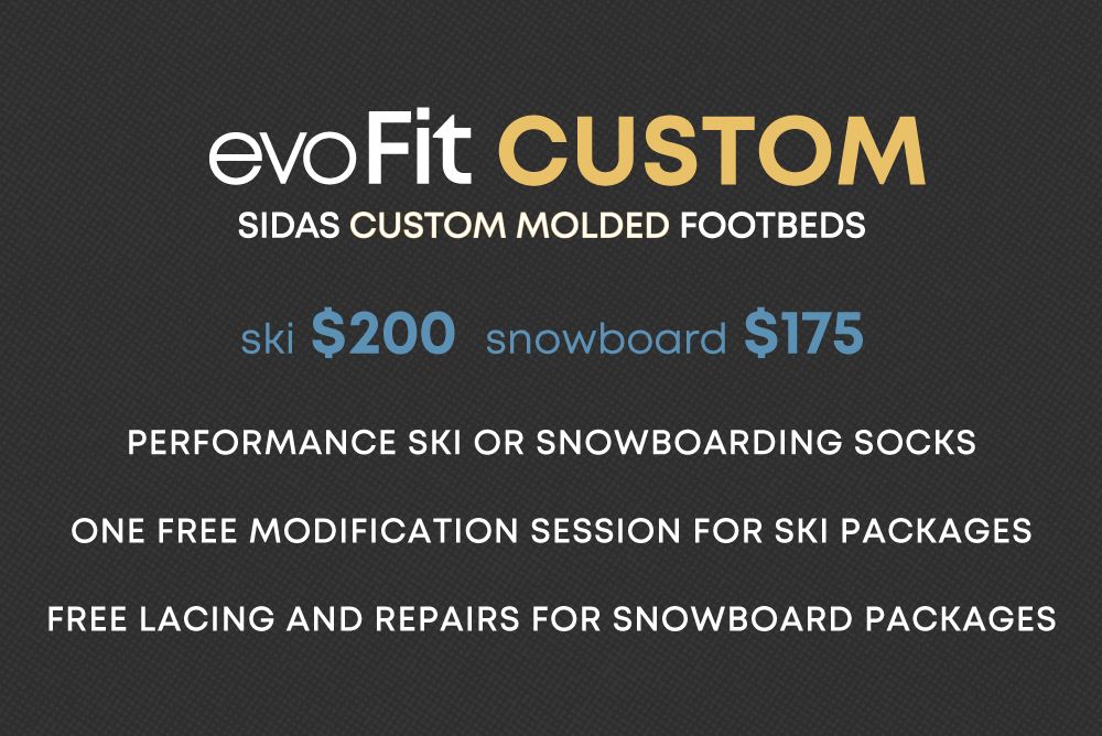 evoFit Custom Ski Boot Fitting Packages evo